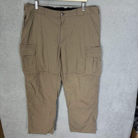 Duluth Trading Co. Pants Mens XXLx30 Brown Nylon Cargo Elastic Waist Hiking - Picture 1 of 7